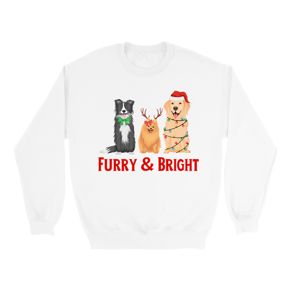Furry & Bright Cute Christmas Dog Sweatshirt
