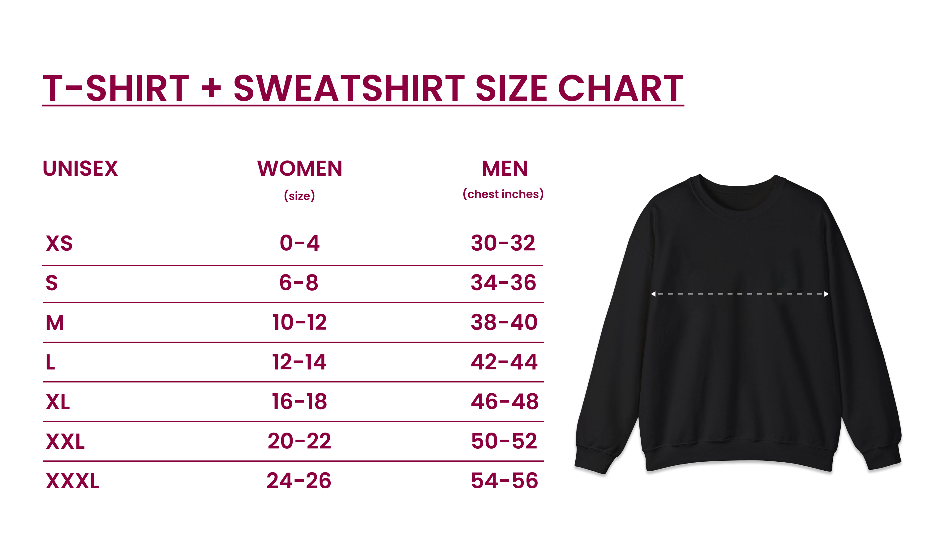 Size Chart for