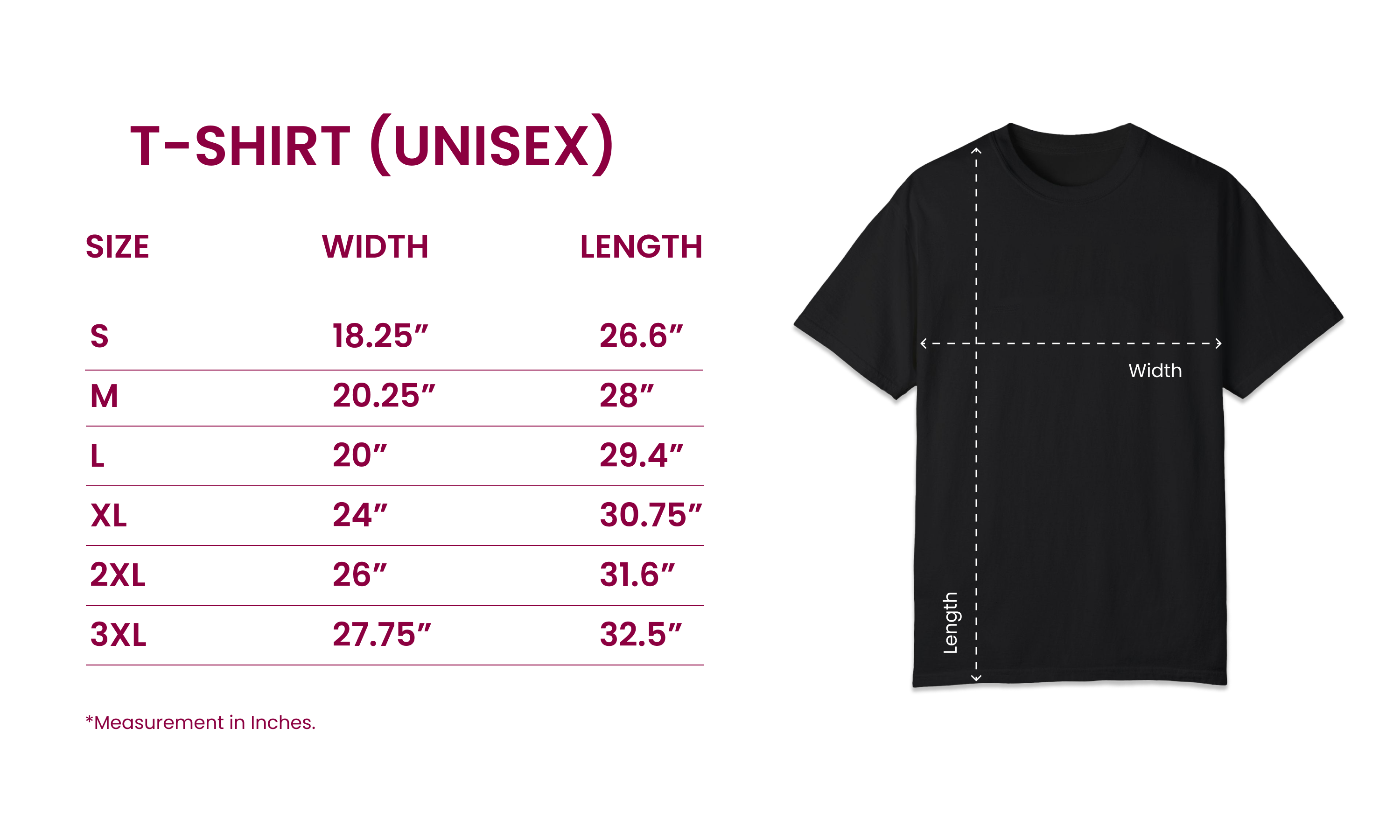 Size Chart for