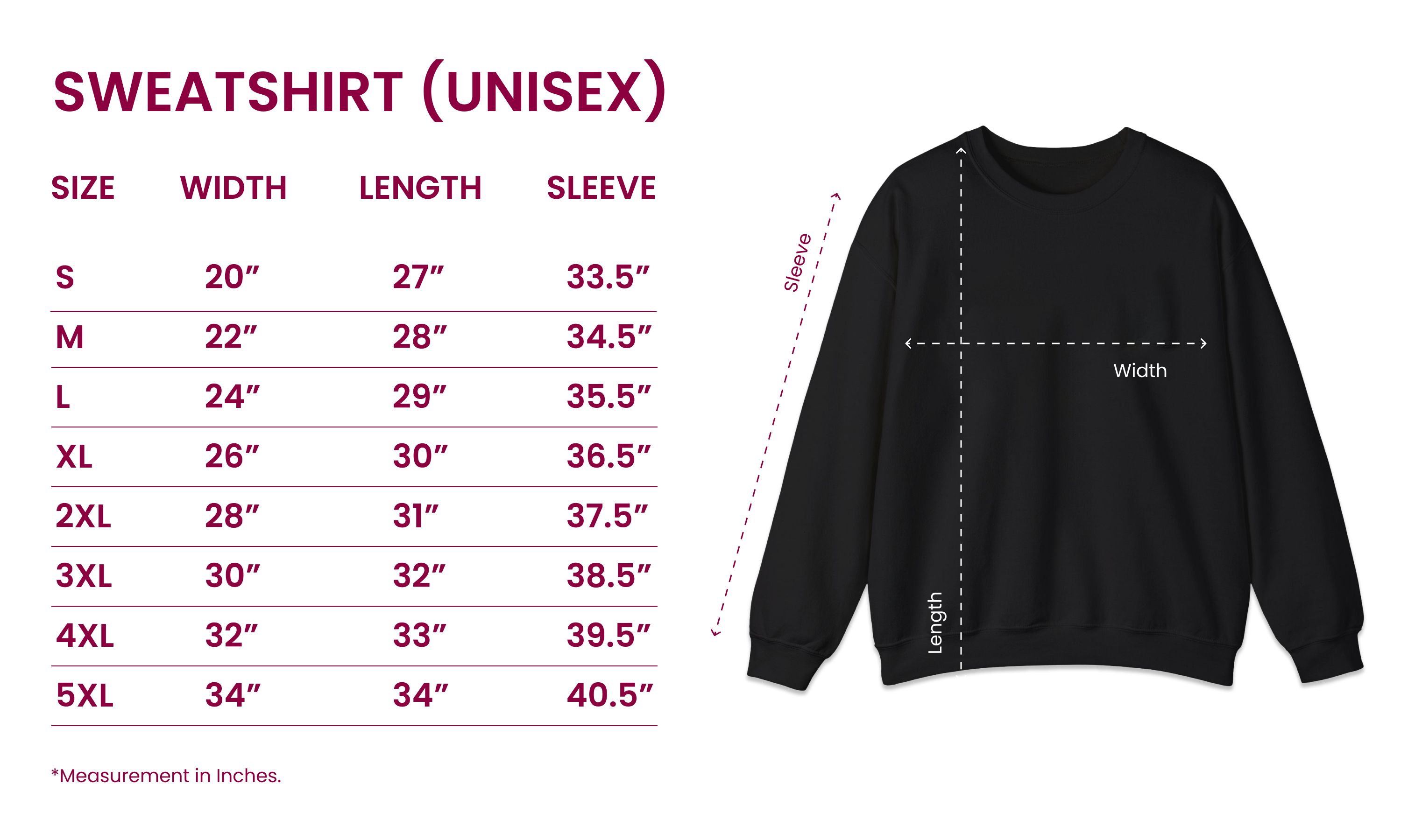 Size Chart for