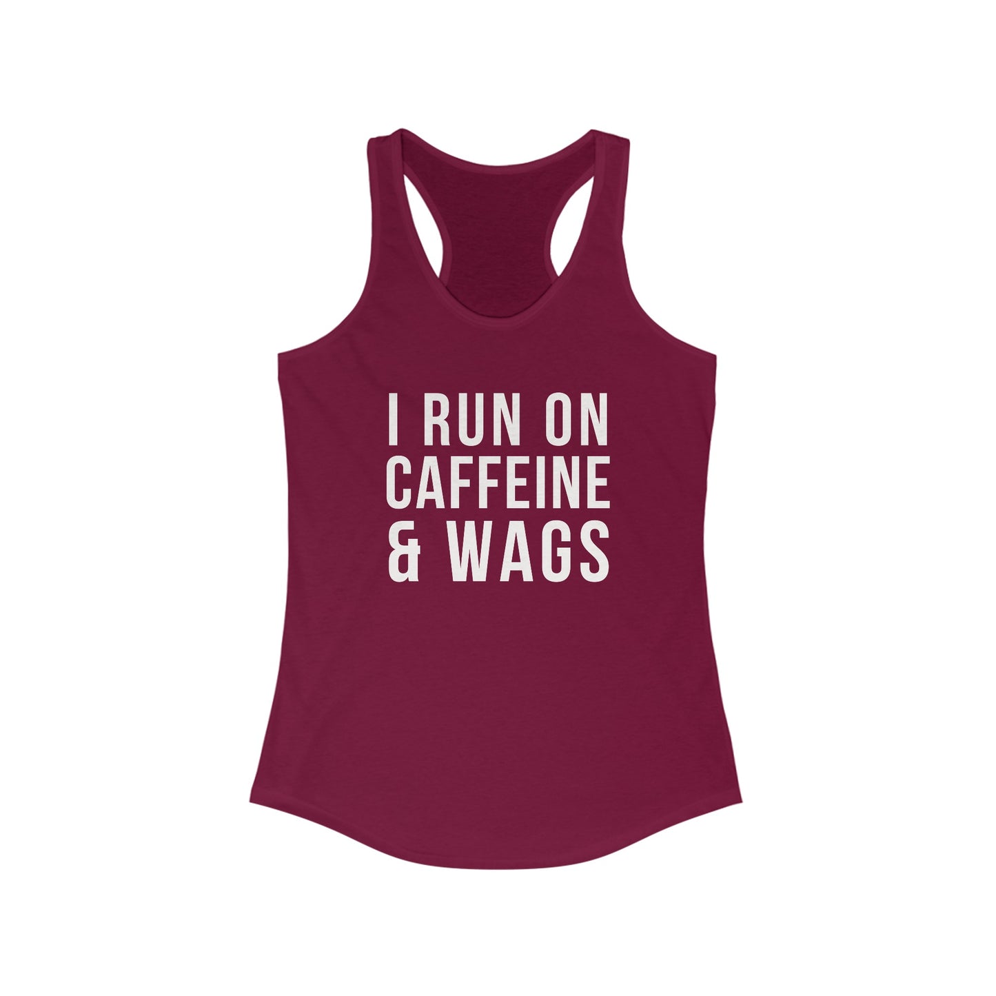 I run on Caffeine & Wags Women's Racerback Tank