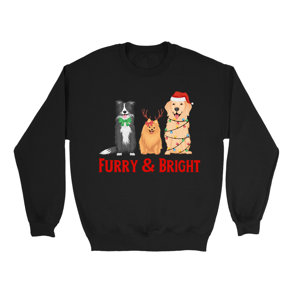 Furry & Bright Cute Christmas Dog Sweatshirt