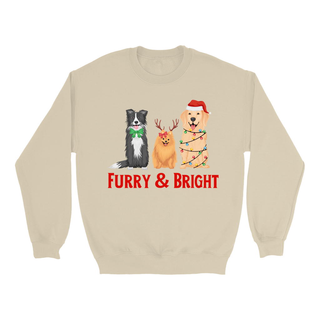 Furry & Bright Cute Christmas Dog Sweatshirt