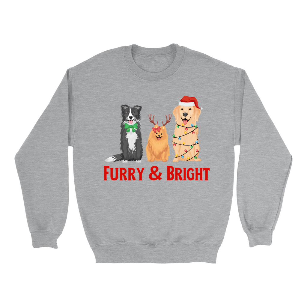 Furry & Bright Cute Christmas Dog Sweatshirt