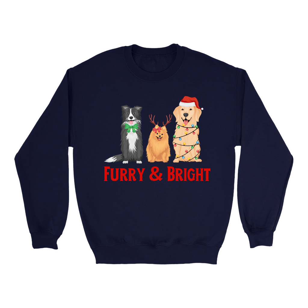 Furry & Bright Cute Christmas Dog Sweatshirt
