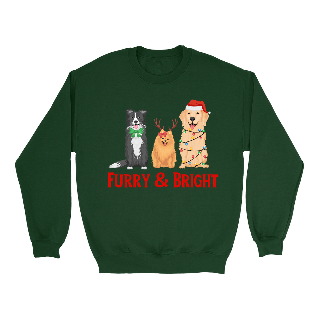 Furry & Bright Cute Christmas Dog Sweatshirt
