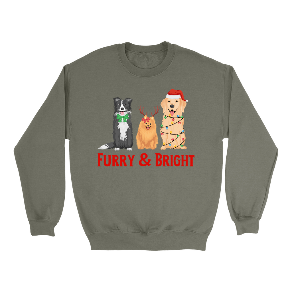 Furry & Bright Cute Christmas Dog Sweatshirt