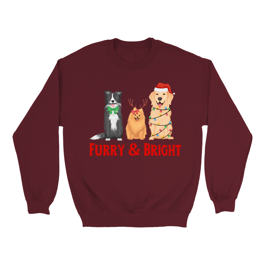 Furry & Bright Cute Christmas Dog Sweatshirt