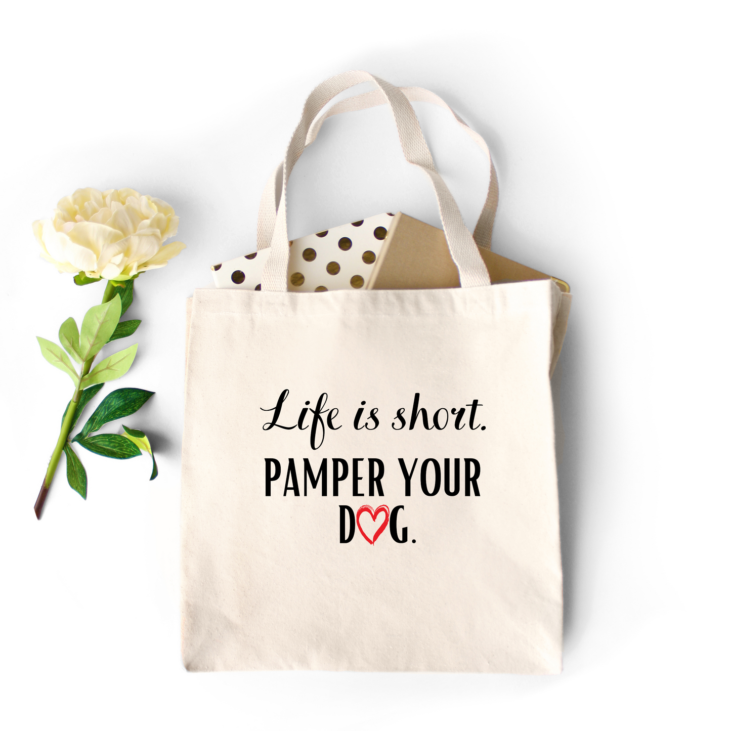 dog mom quote tote bag