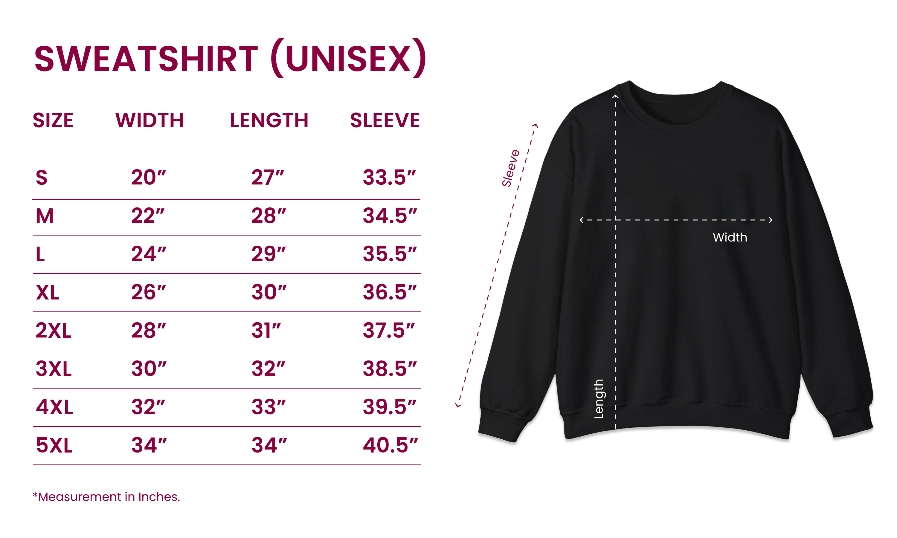 Size Chart for 