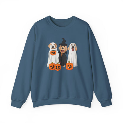 Halloween Dog Ghosts & a Cute Witch Sweatshirt