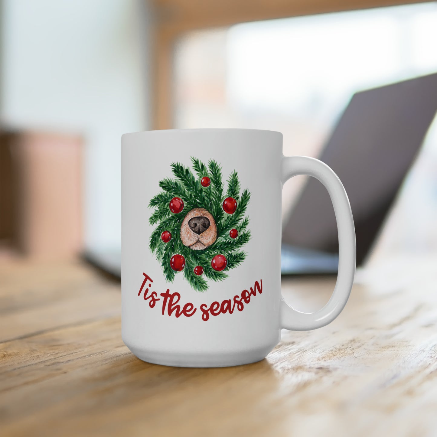 Tis the season Christmas Dog Mom Mug