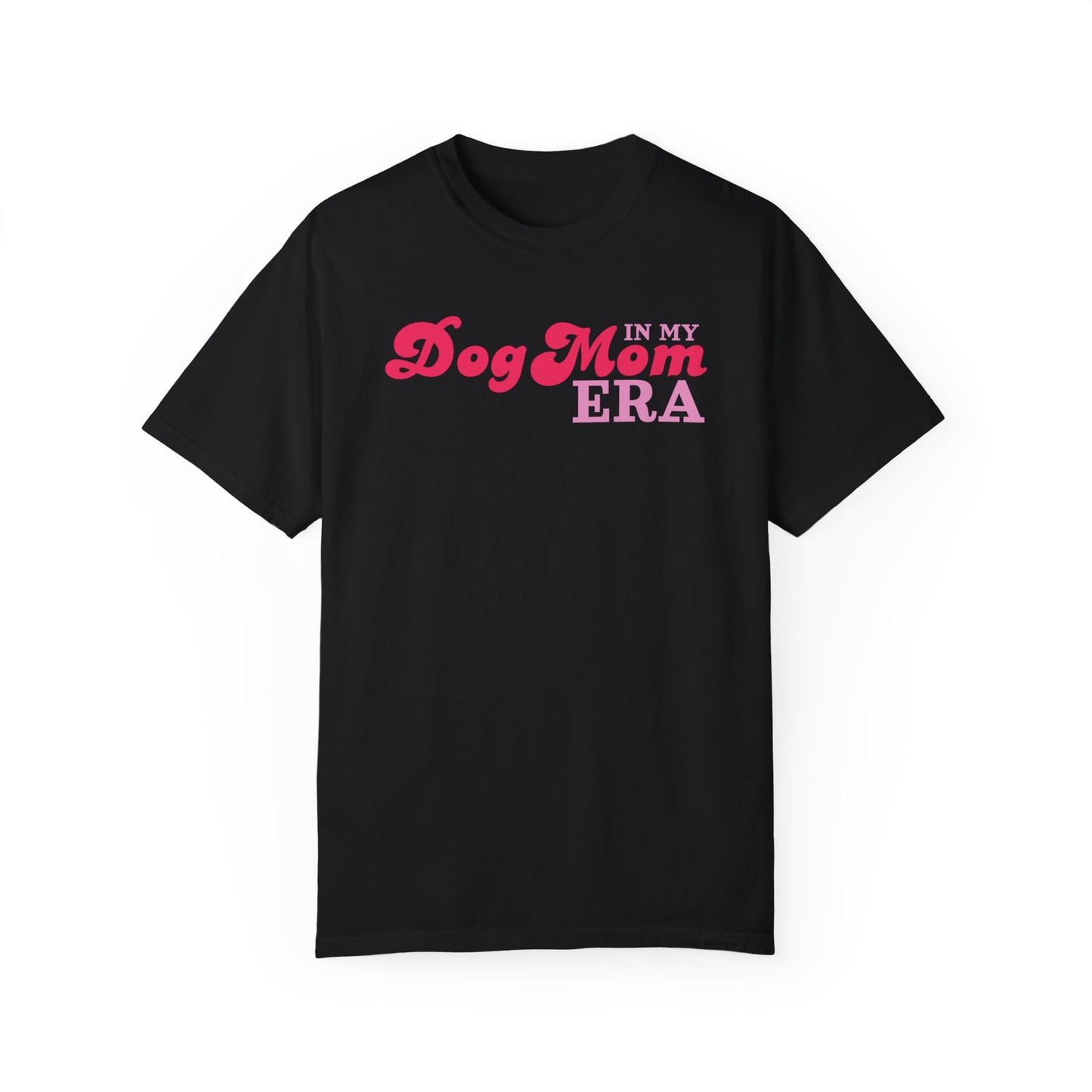 In my Dog Mom Era T-shirt in red