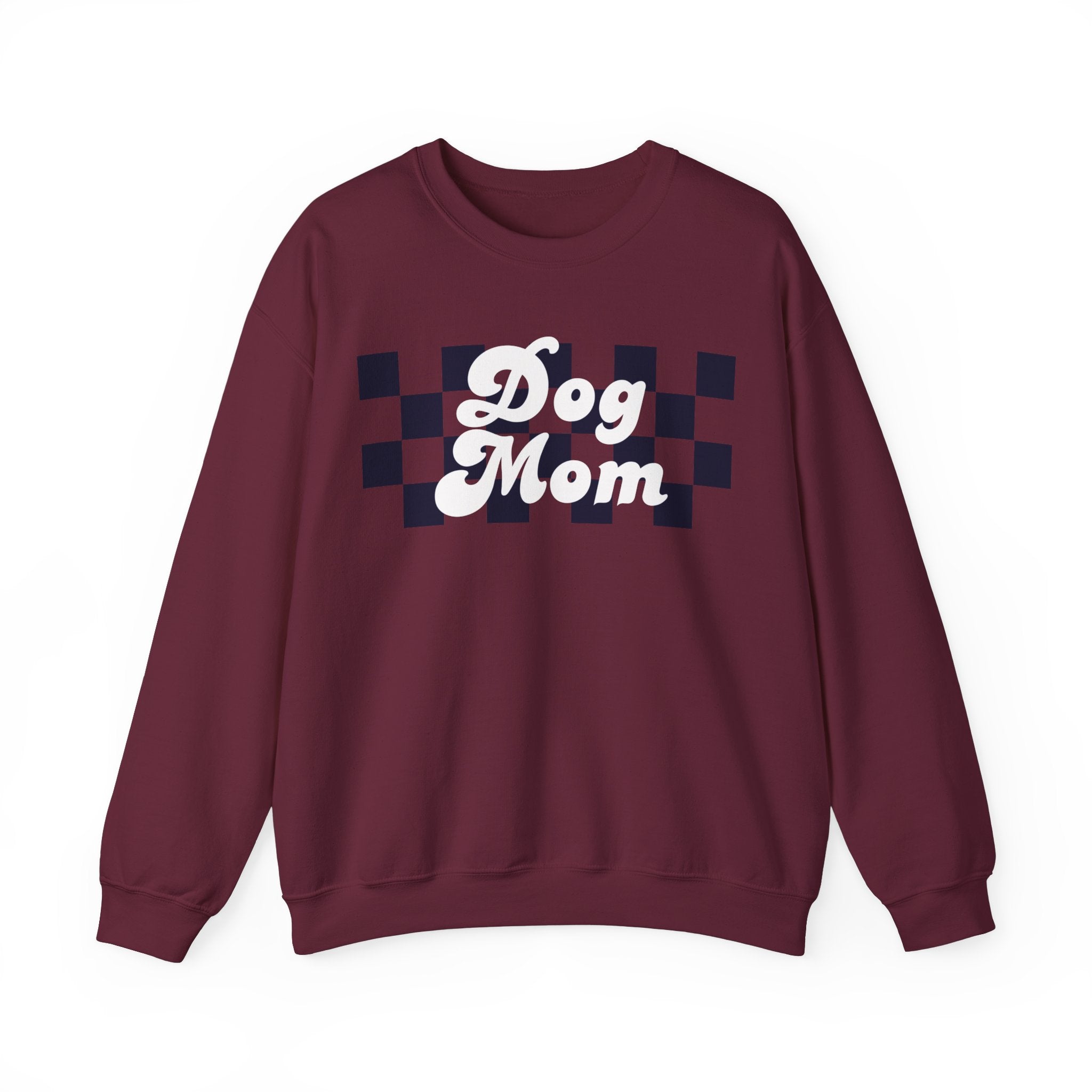Dog Mom Sweatshirt - Cute Heartbeat Paw Graphic, Long Sleeve Crewneck Pullover For Dog Lovers