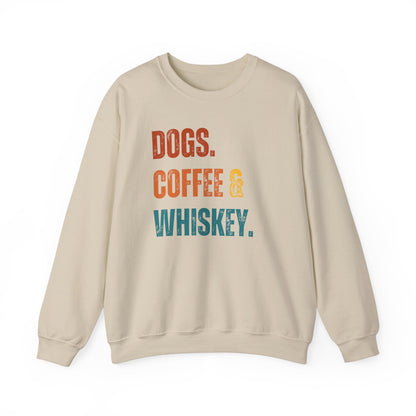 Dogs, Coffee & Whiskey Dog Dad Sweatshirt