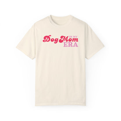 In my Dog Mom Era T-shirt in red