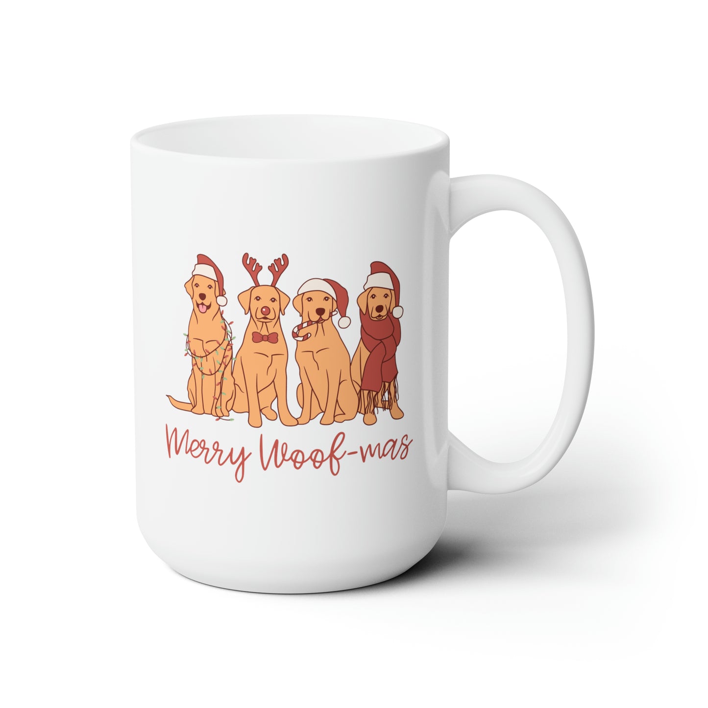 Merry Woofmas Cute Labrador Christmas Dog Mug