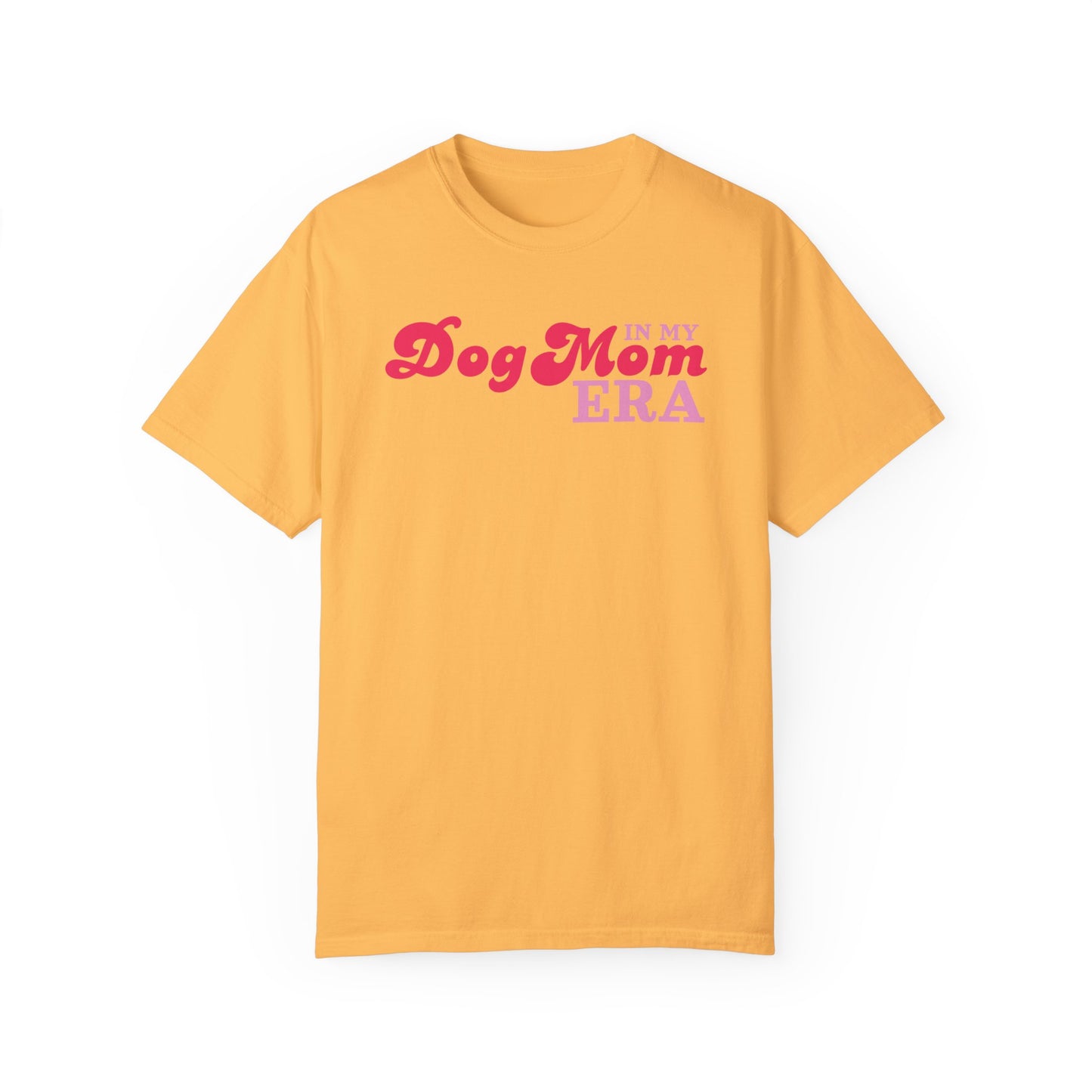 In my Dog Mom Era T-shirt in red