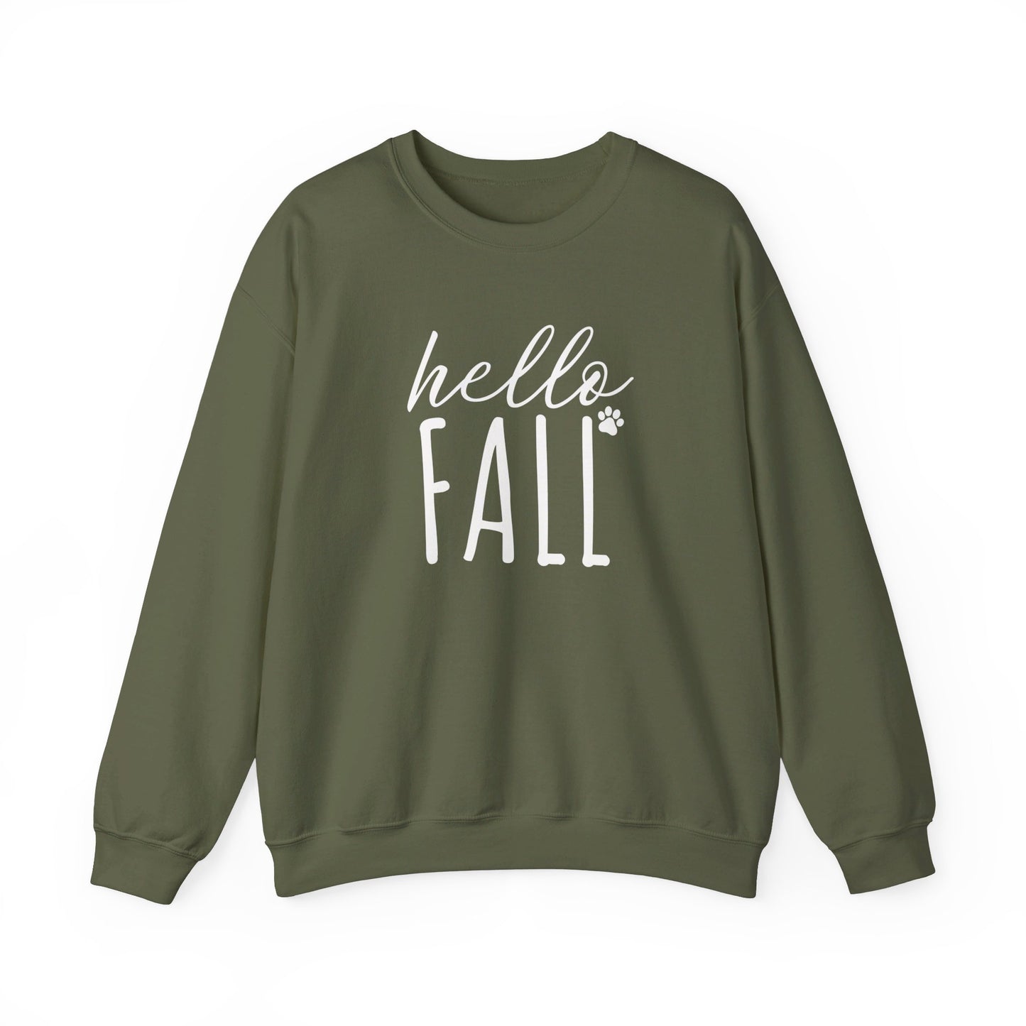 Hello Fall Paw (white) Sweatshirt