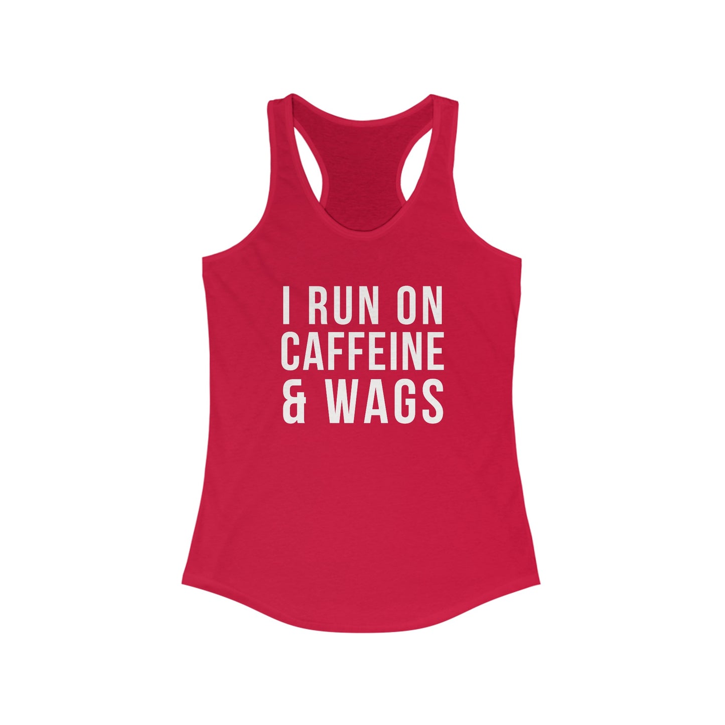 I run on Caffeine & Wags Women's Racerback Tank