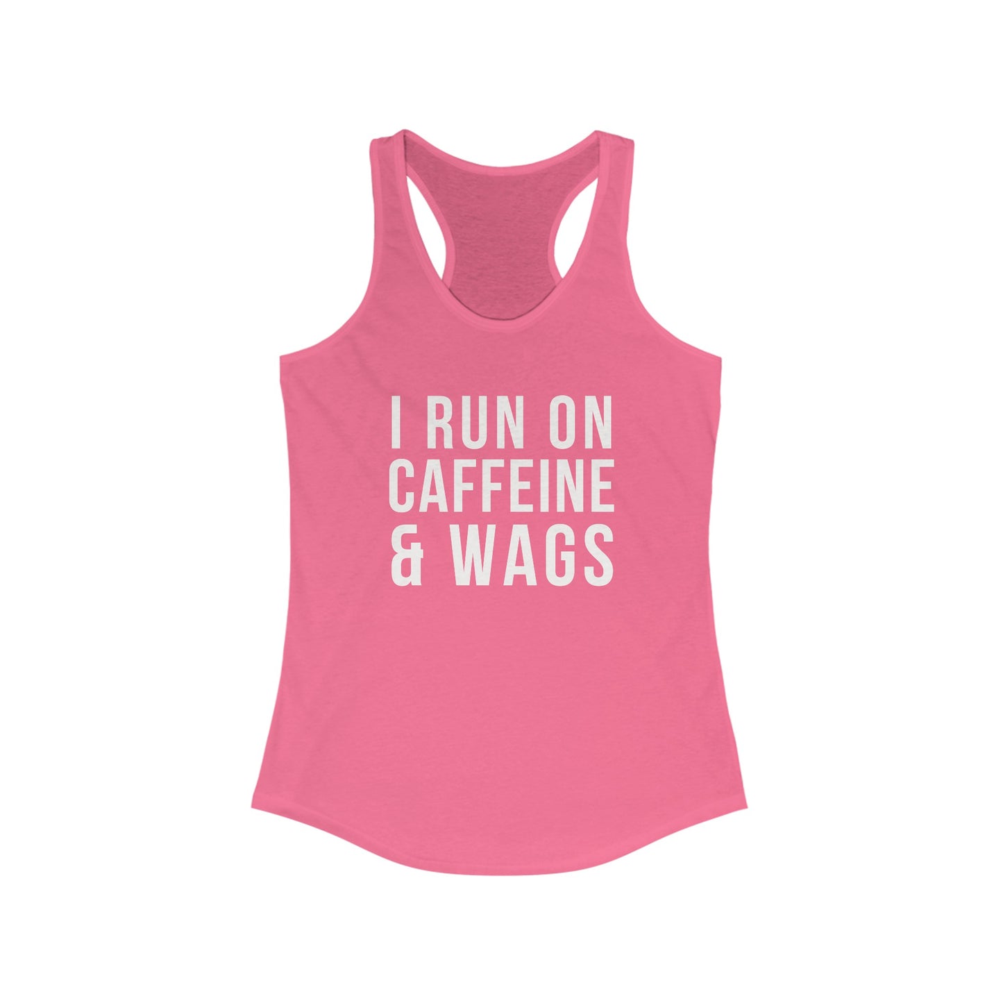 I run on Caffeine & Wags Women's Racerback Tank