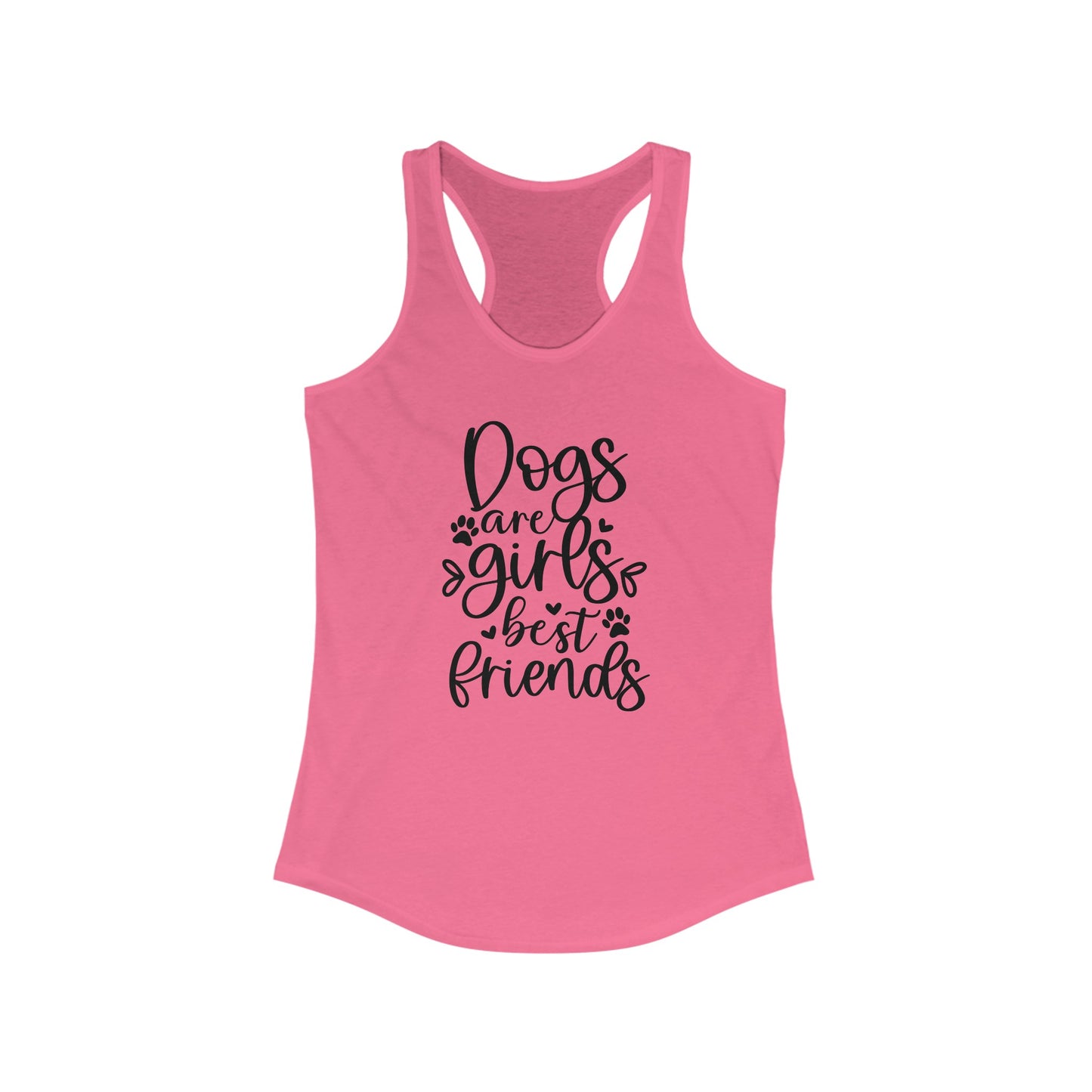 Girls are Dogs best friends Women's Racerback Tank