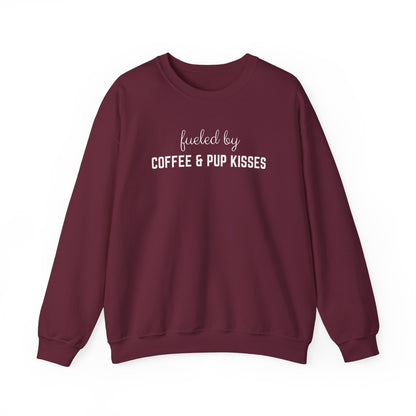 Fueled by Coffee & pup kisses Dog Mom Sweatshirt