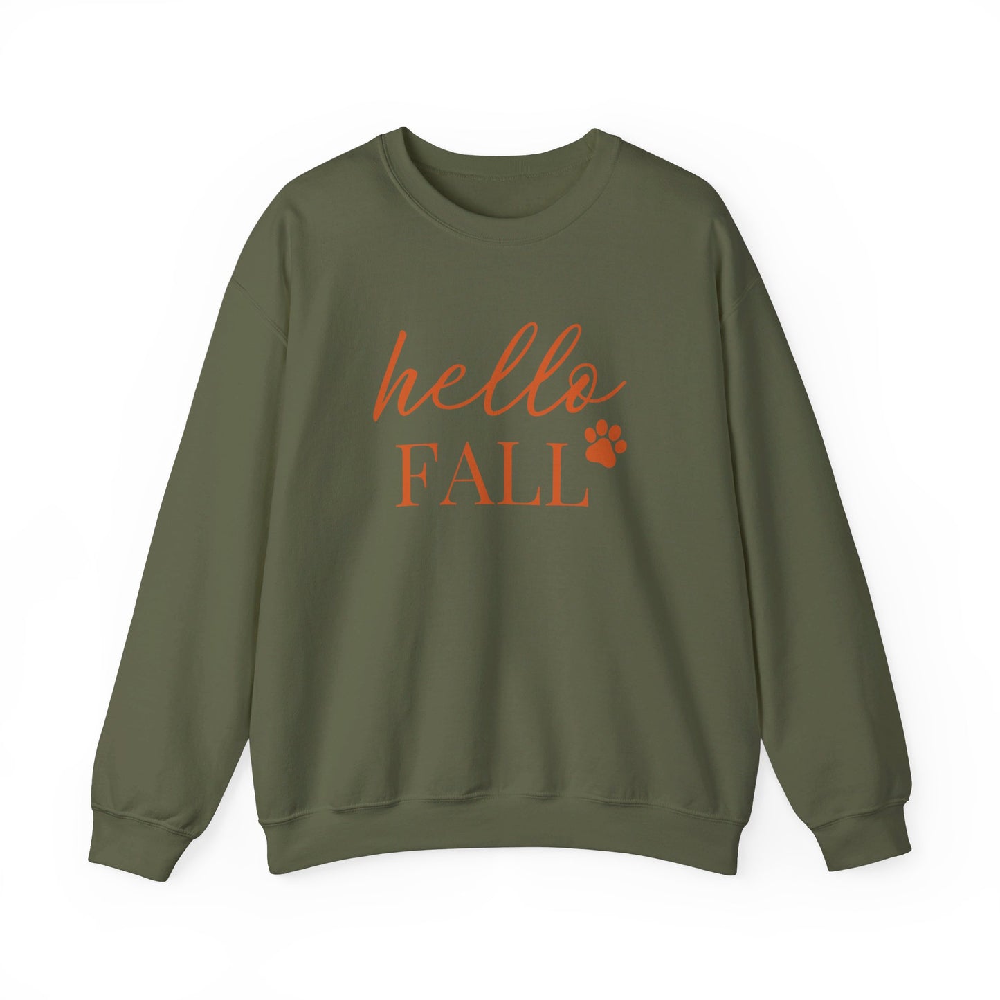 Hello Fall Paw (orange) Sweatshirt