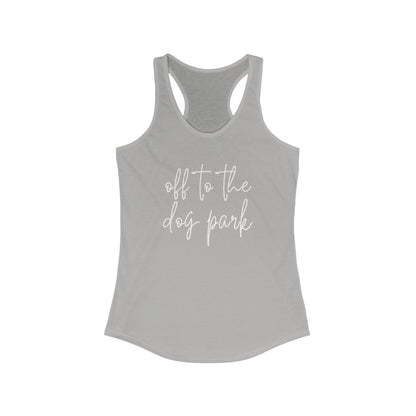 Off to the Dog Park Women's Racerback Tank