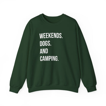 Weekends. Dogs And Camping Sweatshirt