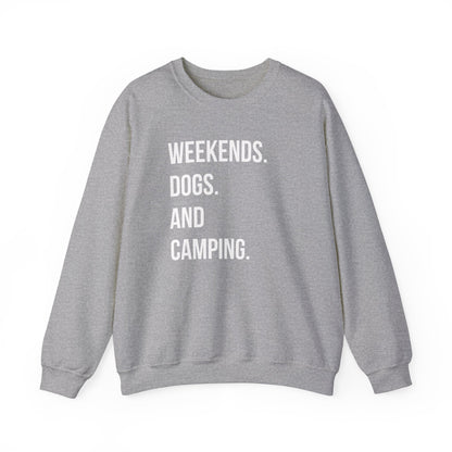 Weekends. Dogs And Camping Sweatshirt