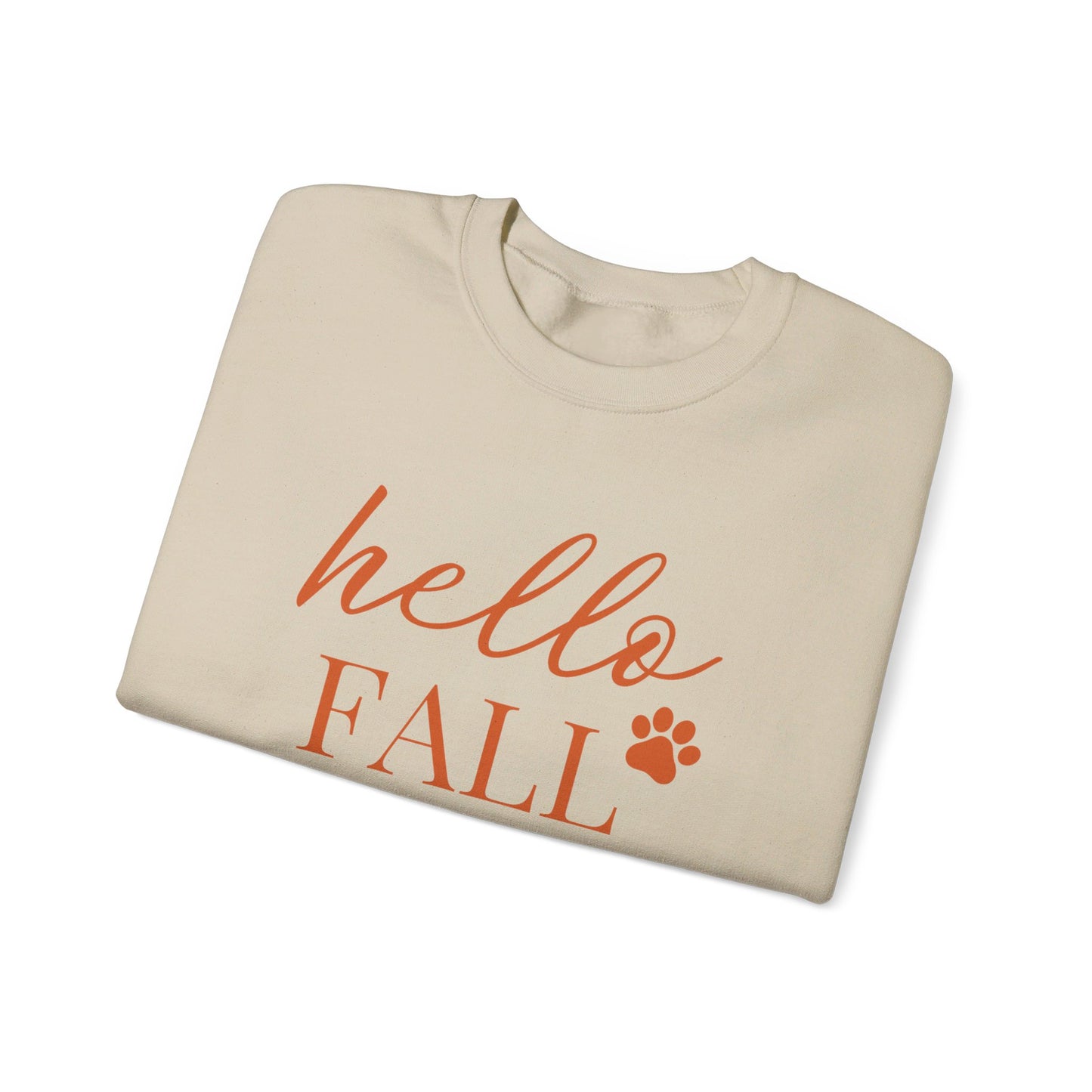 Hello Fall Paw (orange) Sweatshirt