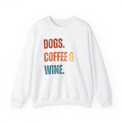 Dogs, Coffee & Wine Dog Mom Sweatshirt