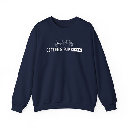 Fueled by Coffee & pup kisses Dog Mom Sweatshirt