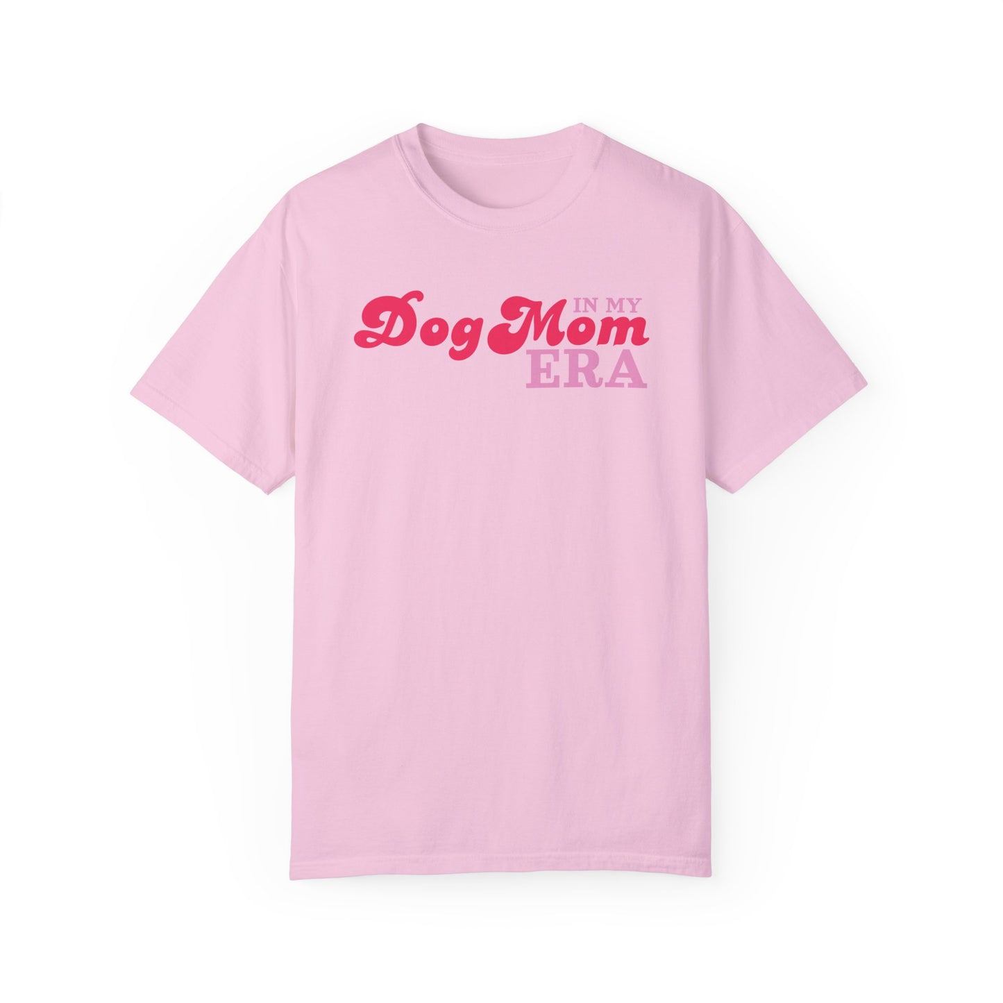 In my Dog Mom Era T-shirt in red