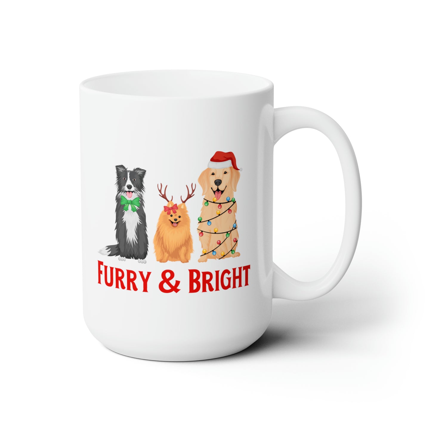 Furry & Bright Christmas Dog Coffee Mug