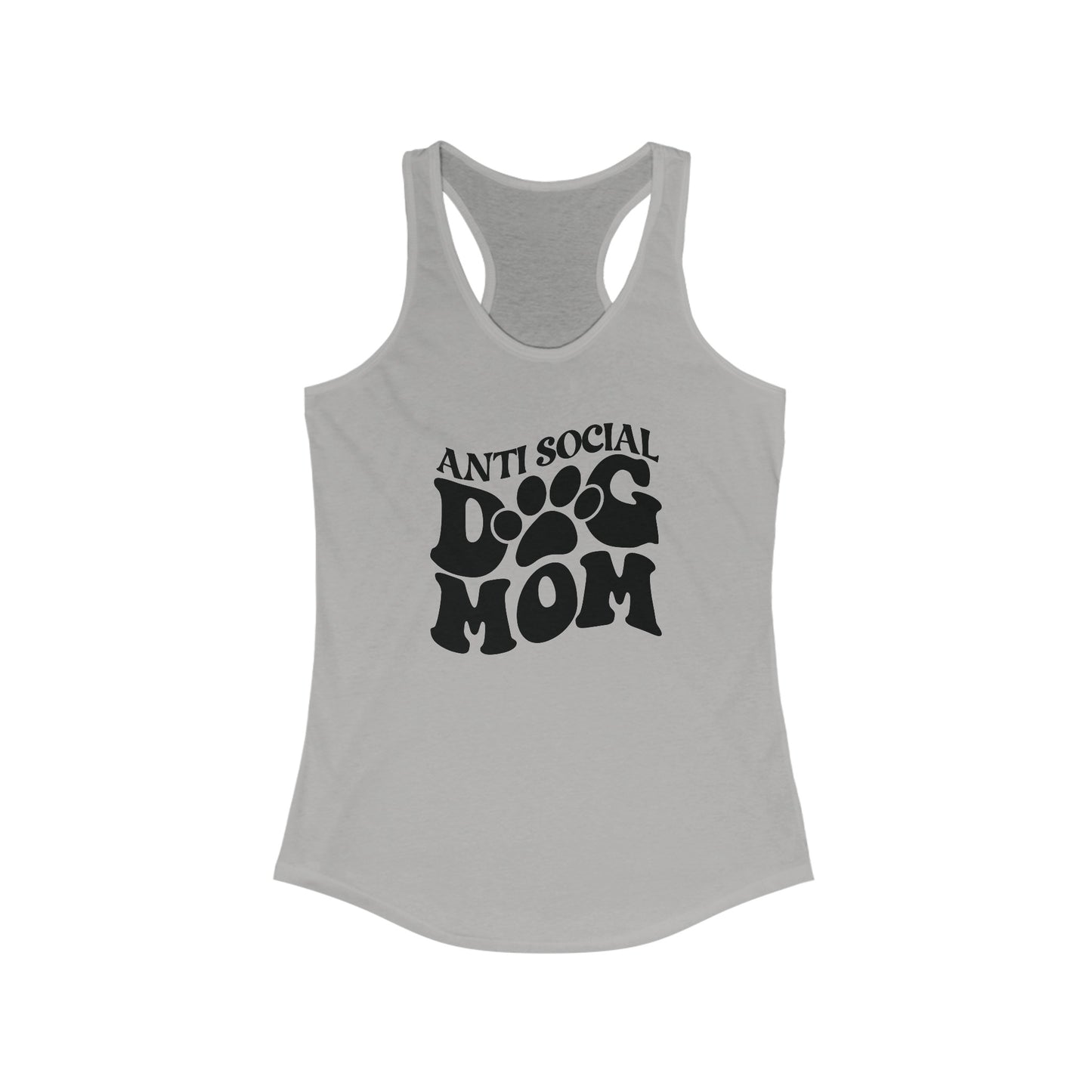 Antisocial Dog Mom Women's Racerback Tank