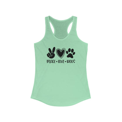 Peace Love Dogs Women's Racerback Tank