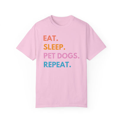 Eat Sleep Pet Dogs Repeat funny dog lover shirt