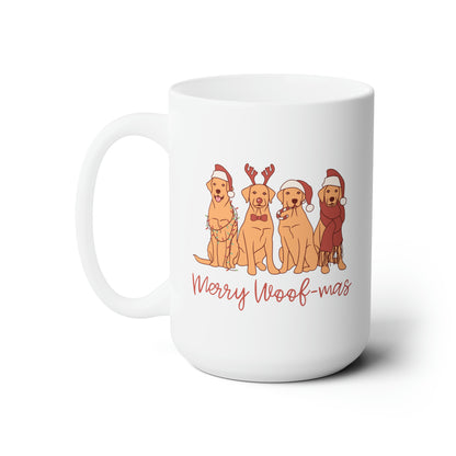 Merry Woofmas Cute Labrador Christmas Dog Mug