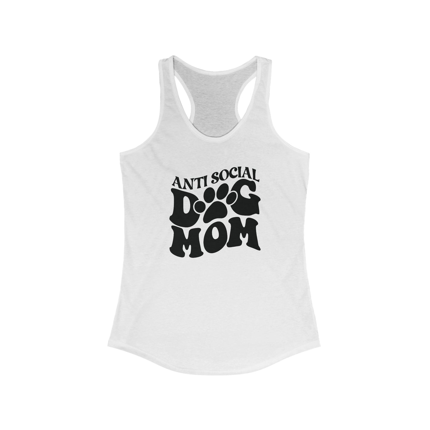 Antisocial Dog Mom Women's Racerback Tank