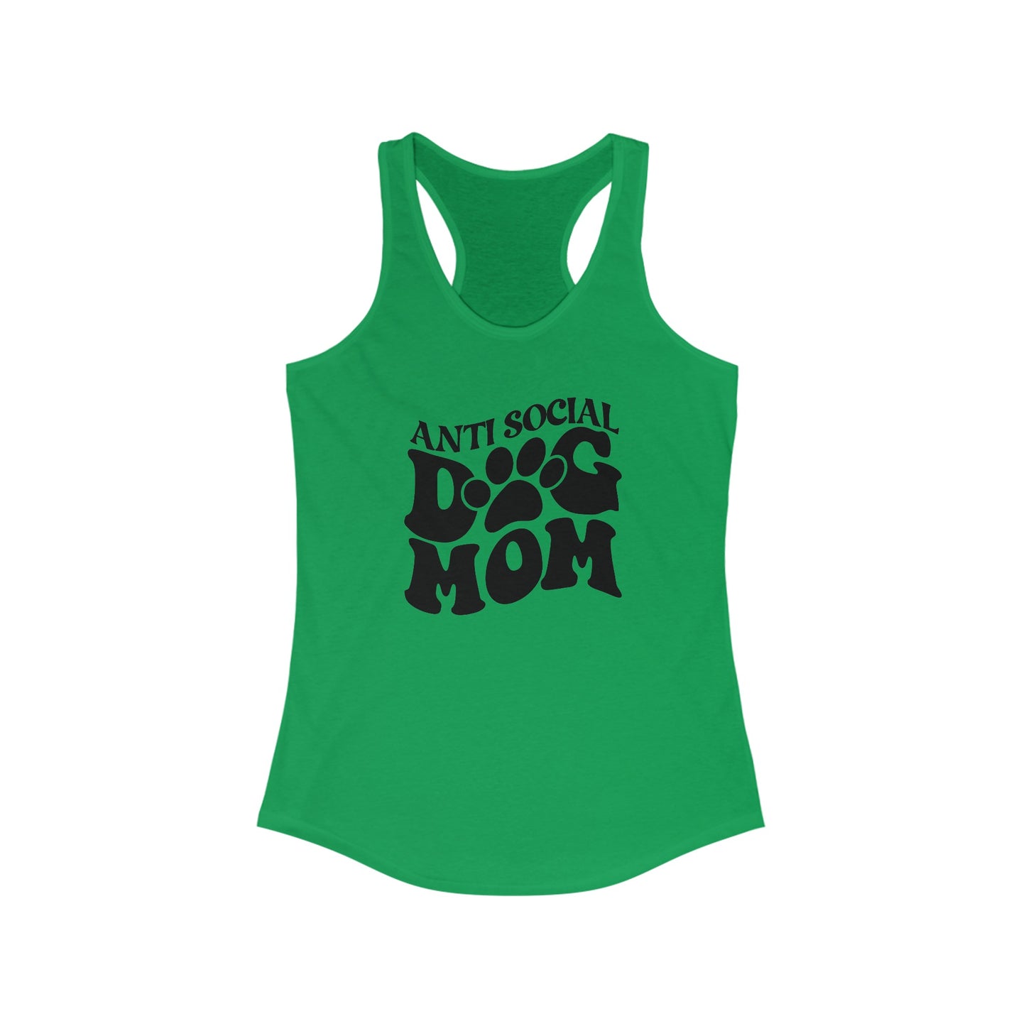 Antisocial Dog Mom Women's Racerback Tank