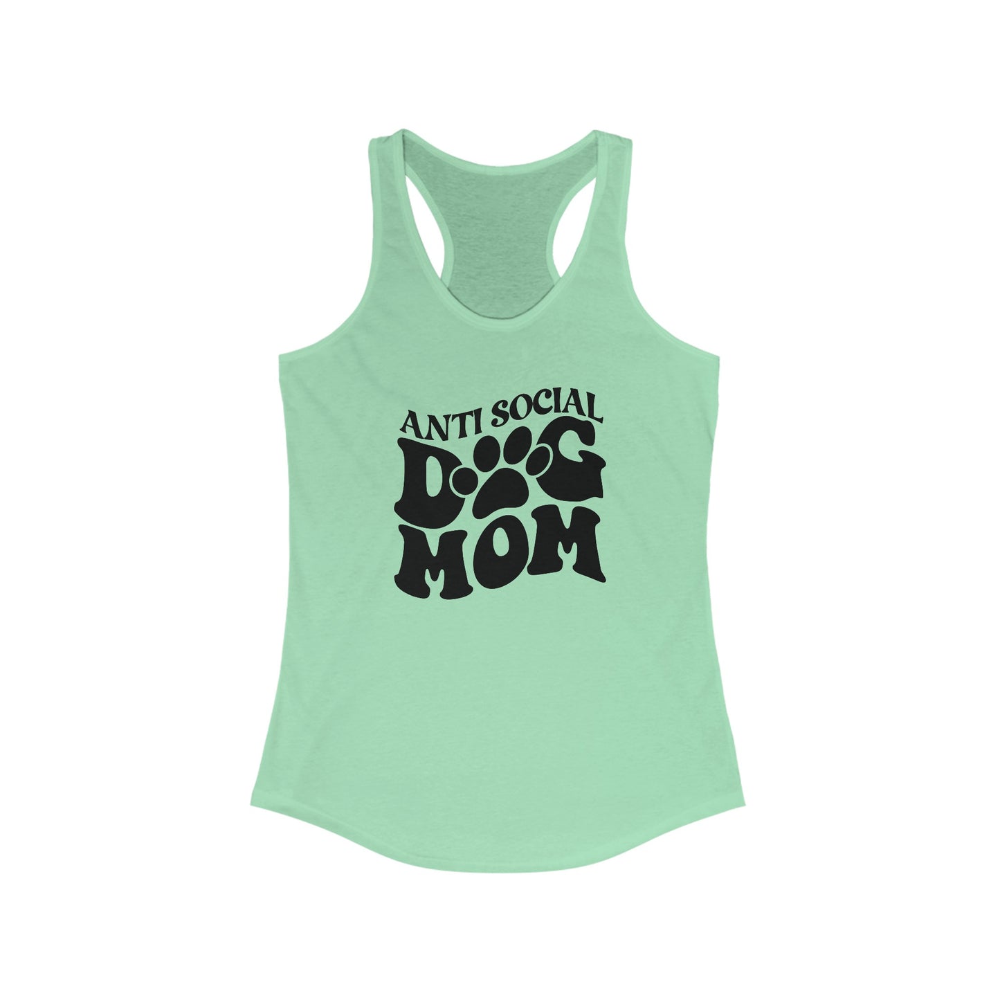 Antisocial Dog Mom Women's Racerback Tank