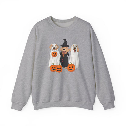 Halloween Dog Ghosts & a Cute Witch Sweatshirt