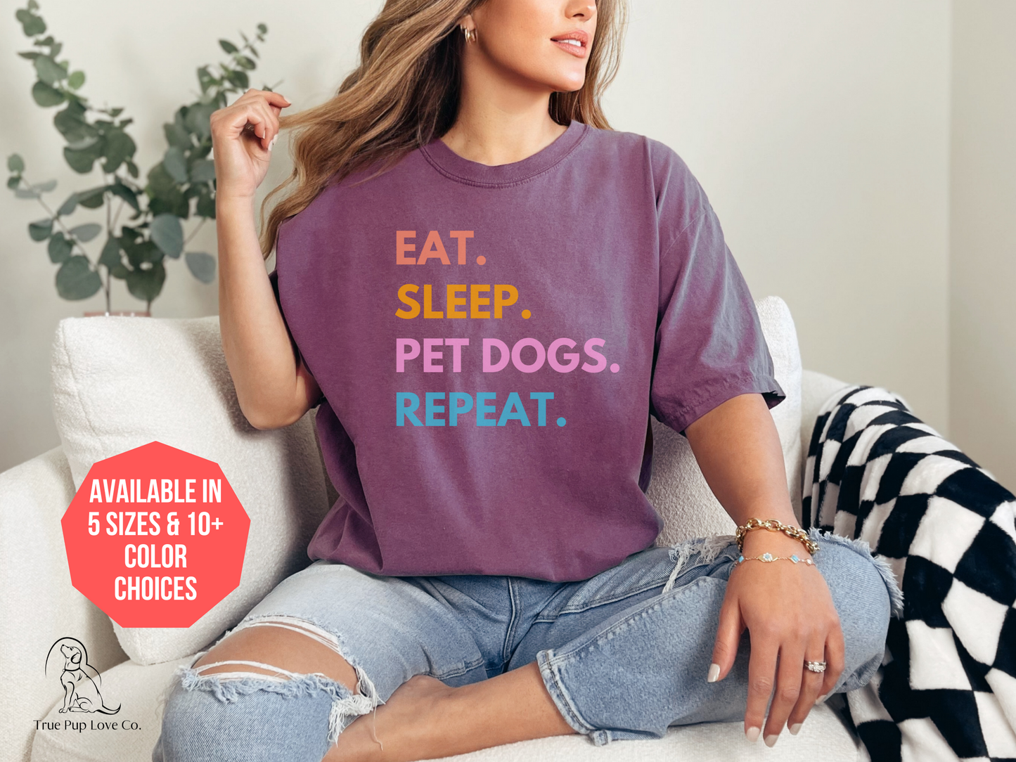 Eat Sleep Pet Dogs Repeat funny dog lover shirt