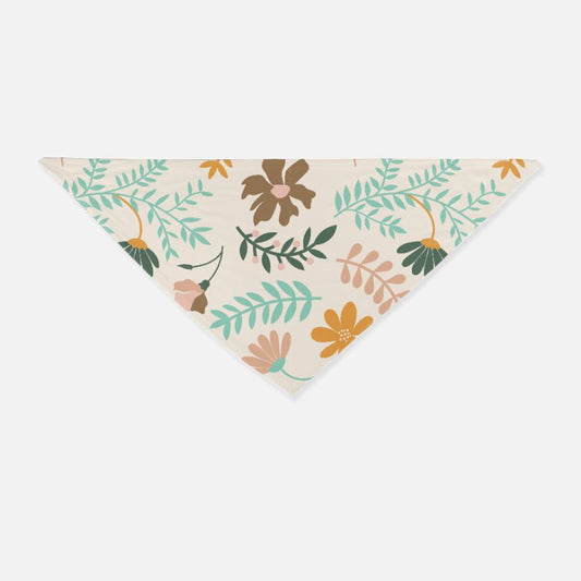 Flowers & twigs seamless Dog Bandana