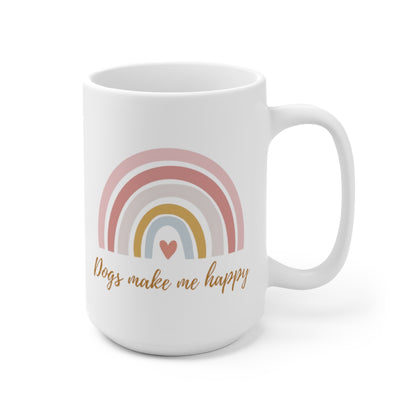 "Dogs make me happy" 15oz Dog Mom Mug