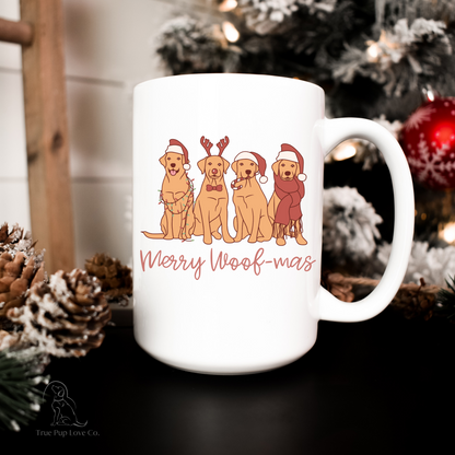 Merry Woofmas Cute Labrador Christmas Dog Mug