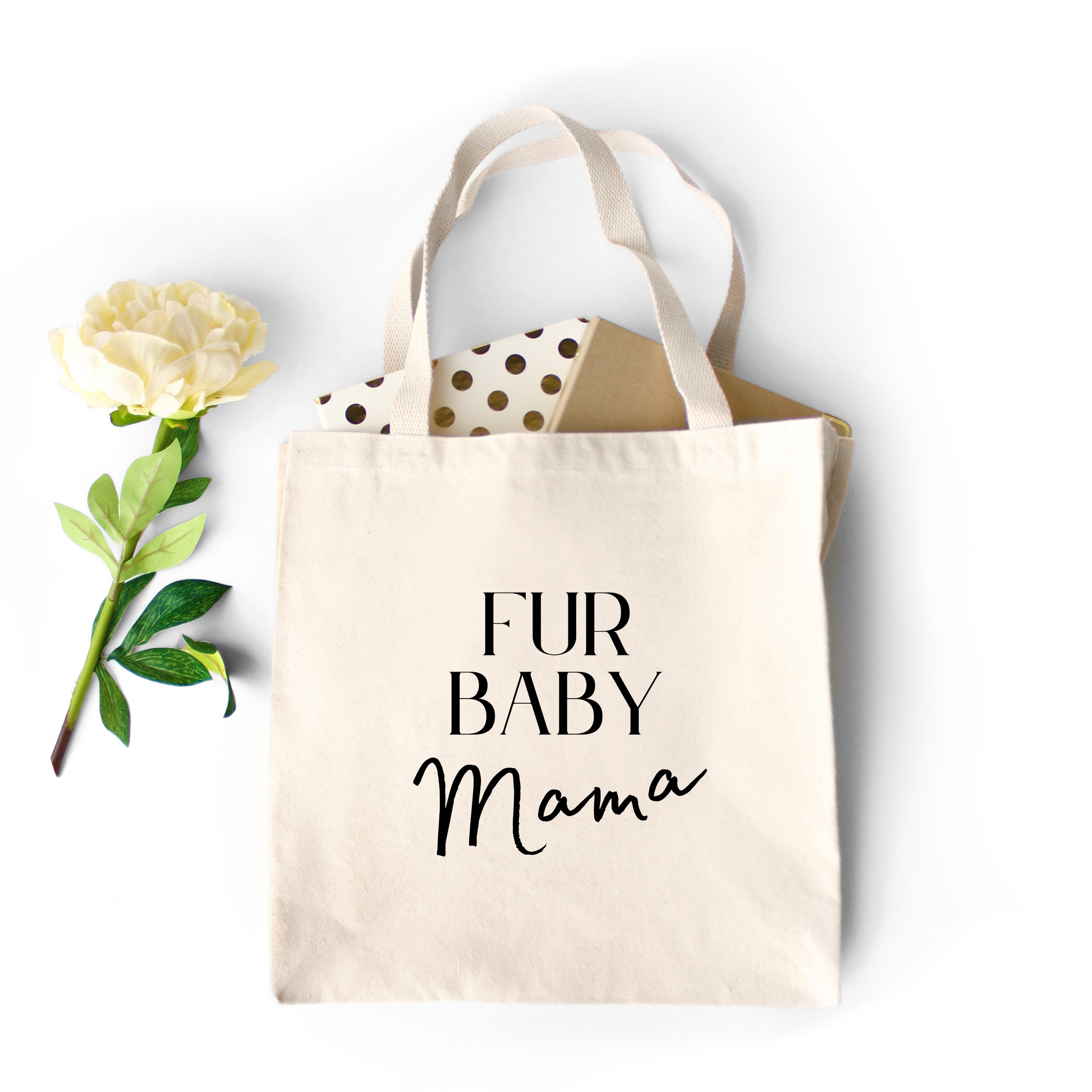 FUR baby Mama Heavy Dog tote Bag True Pup Love Co