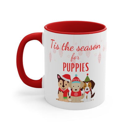 'Tis the season of Puppies Dog Coffee Mug